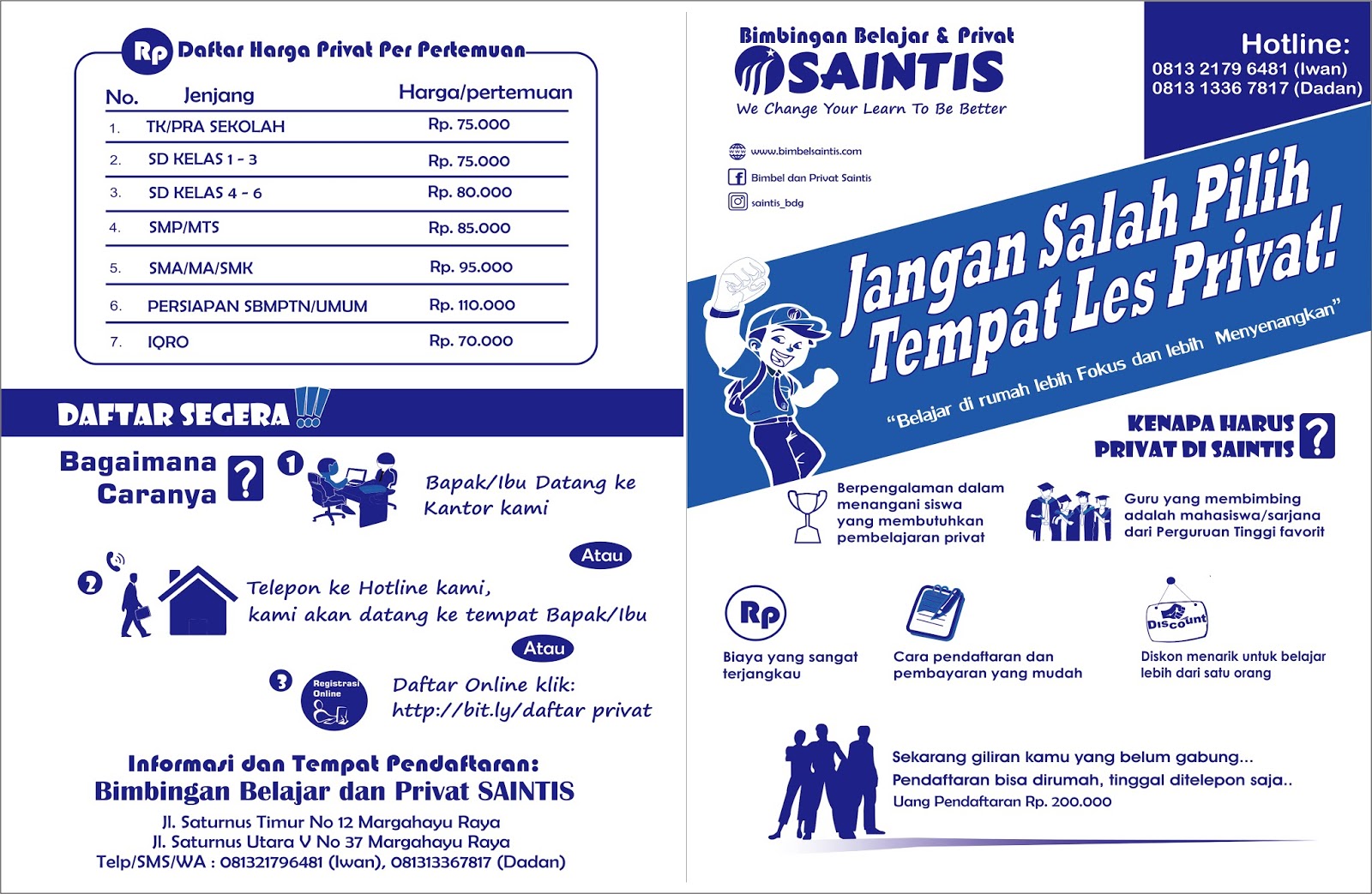 Bimbingan Belajar Dan Privat Saintis September 2018
