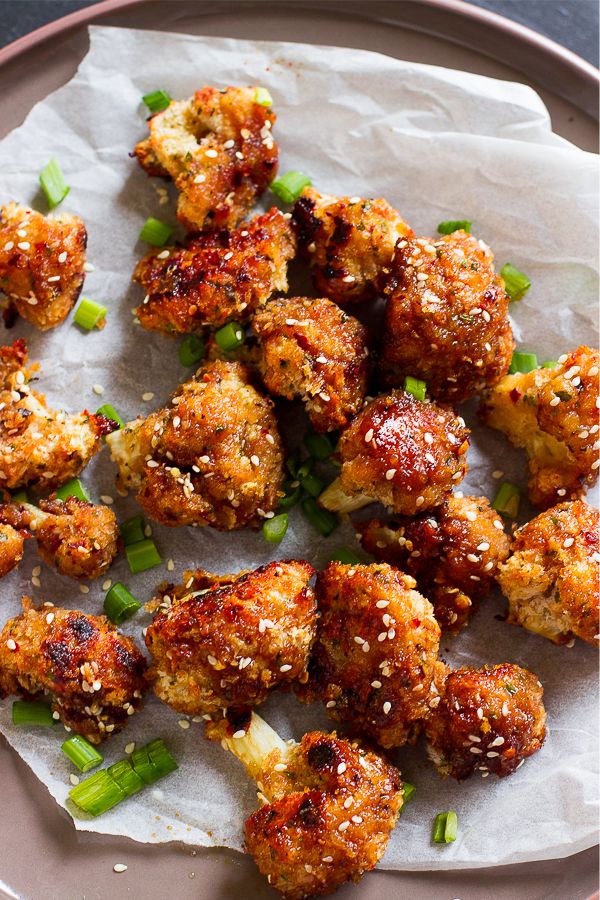 STICKY SESAME VEGAN CAULIFLOWER WINGS Healthy Recipes