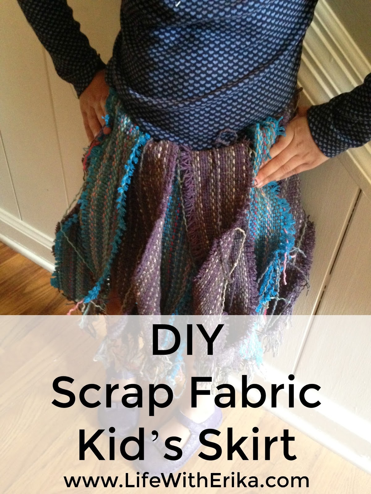 Life with Erika: DIY Scrap Fabric Kid’s Skirt