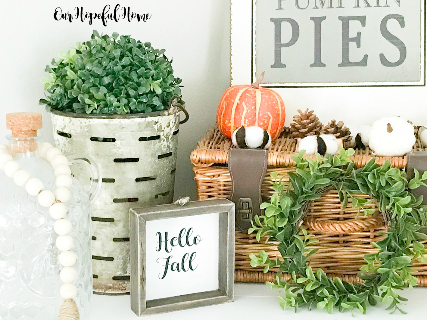 Our Hopeful Home Dollar Tree Cotton Boll Stems Plus Other Farmhouse