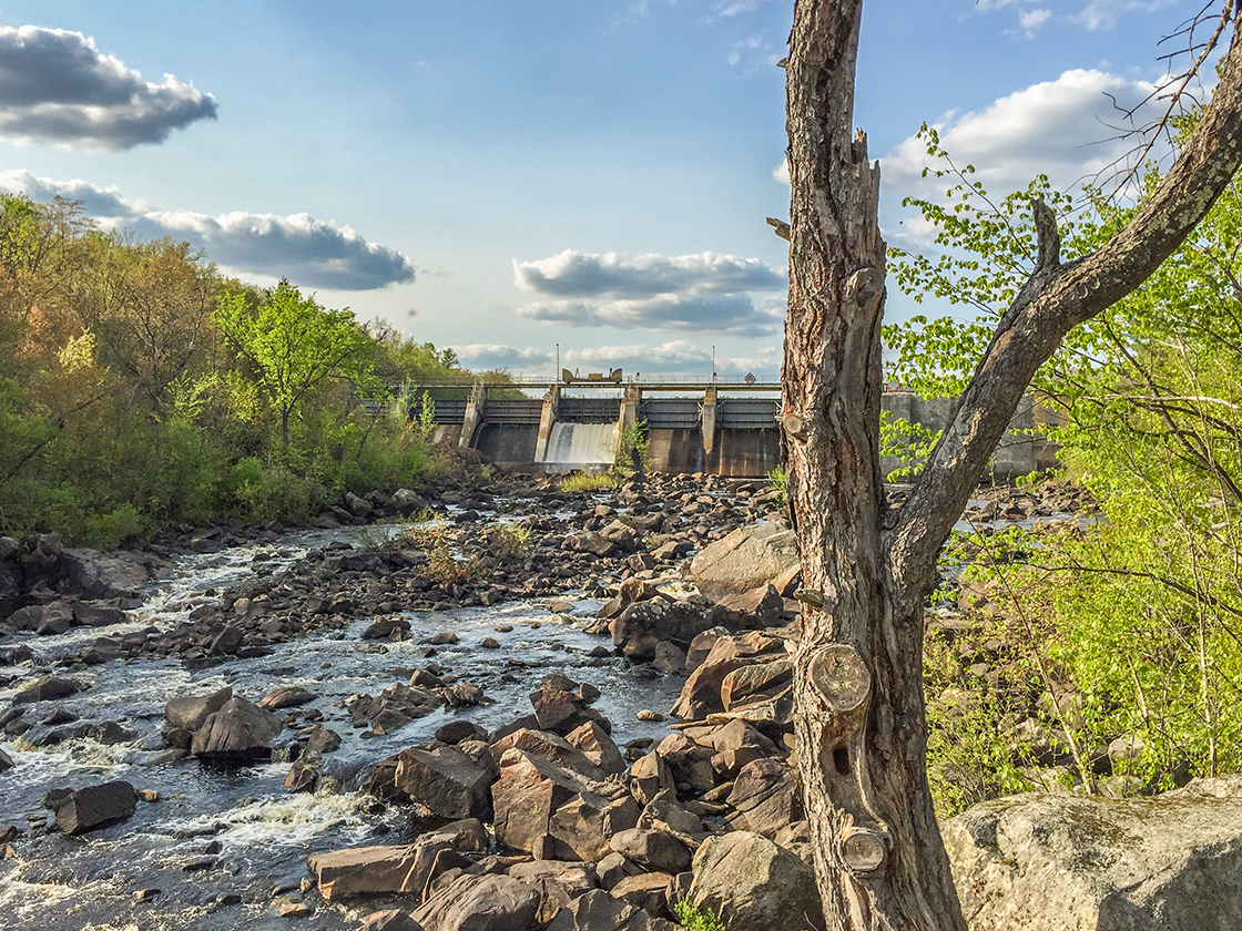 Grandfather Dam on the Grandfather Falls Segment of the Ice Age National Trail