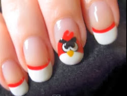 nail designs nails acrylic simple rhinestones bows short angry bird step posted summber nafal subhan