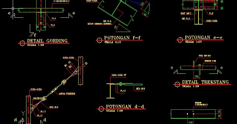 Gambar Detail Atap Baja Ringan DWG Gratis - BLOG ANAK TEKNIK