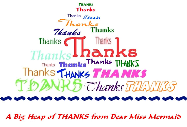 a heap of thanks from Dear Miss mermaid copyright http://dearmissmermaid.com