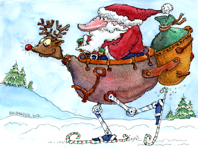 Christmas 2012 greeting card illustration