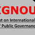 Concept on Internationalisation of Public Governance