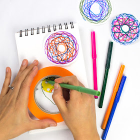diy homemade spirograph toy- such a fun STEAM project for kids