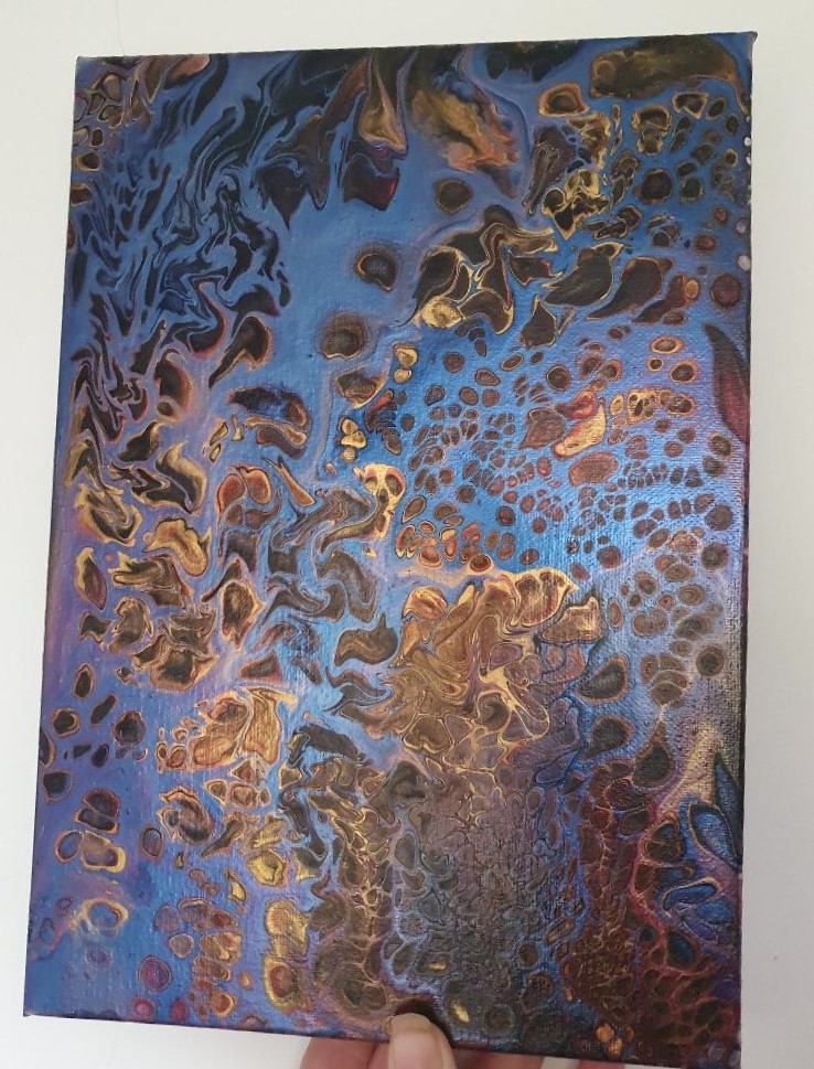 Using an Iridescent Medium in a Swipe Painting