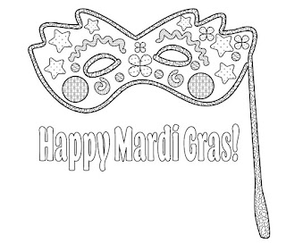 coloring pages to print - Happy mardi gras