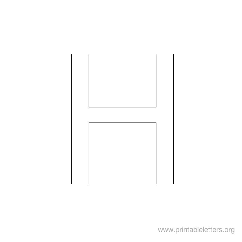 Printable Letter Stencils H - Birthday Letter