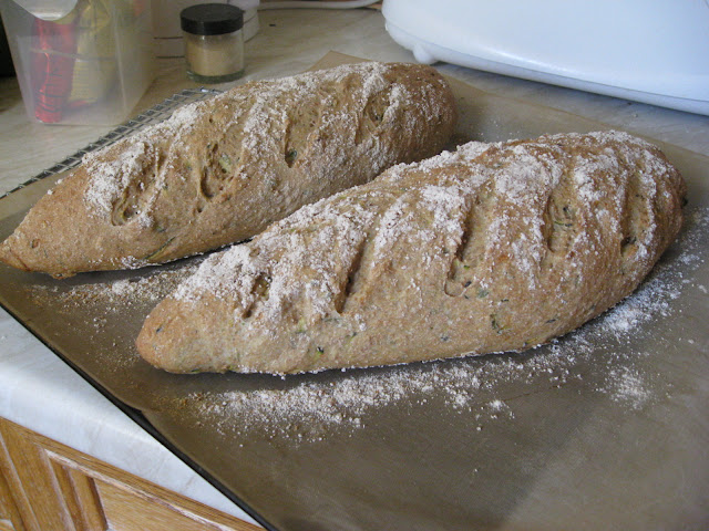 mint and courgette batards