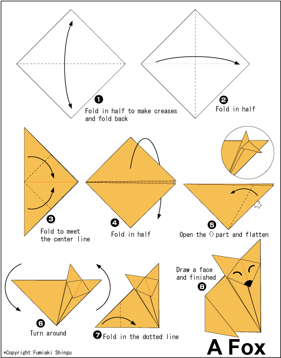 Fox Easy Origami Instructions For Kids Fox Easy Origami Instructions For Kids