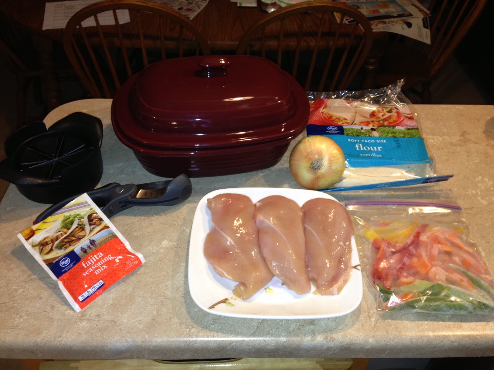 Covered pampered chef deep baker chicken fajitas ingredients microwave practical pinner sour pictured cheese cream ll need these