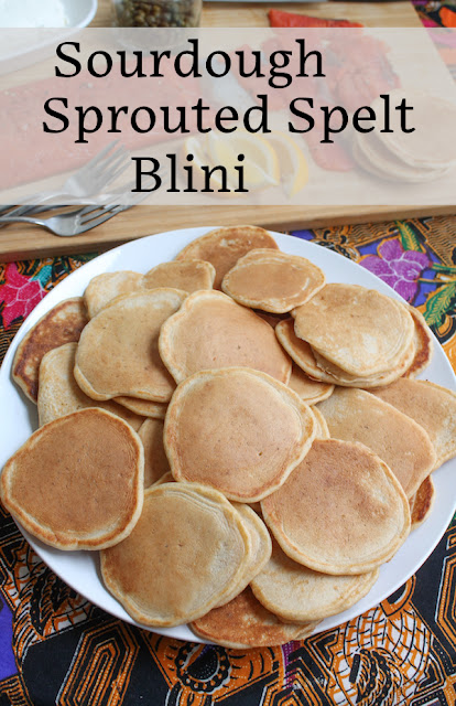 These sourdough sprout spelt blini are flavorful and fluffy, perfect to eat with sweet or savory toppings. We love them with cream cheese and salmon!