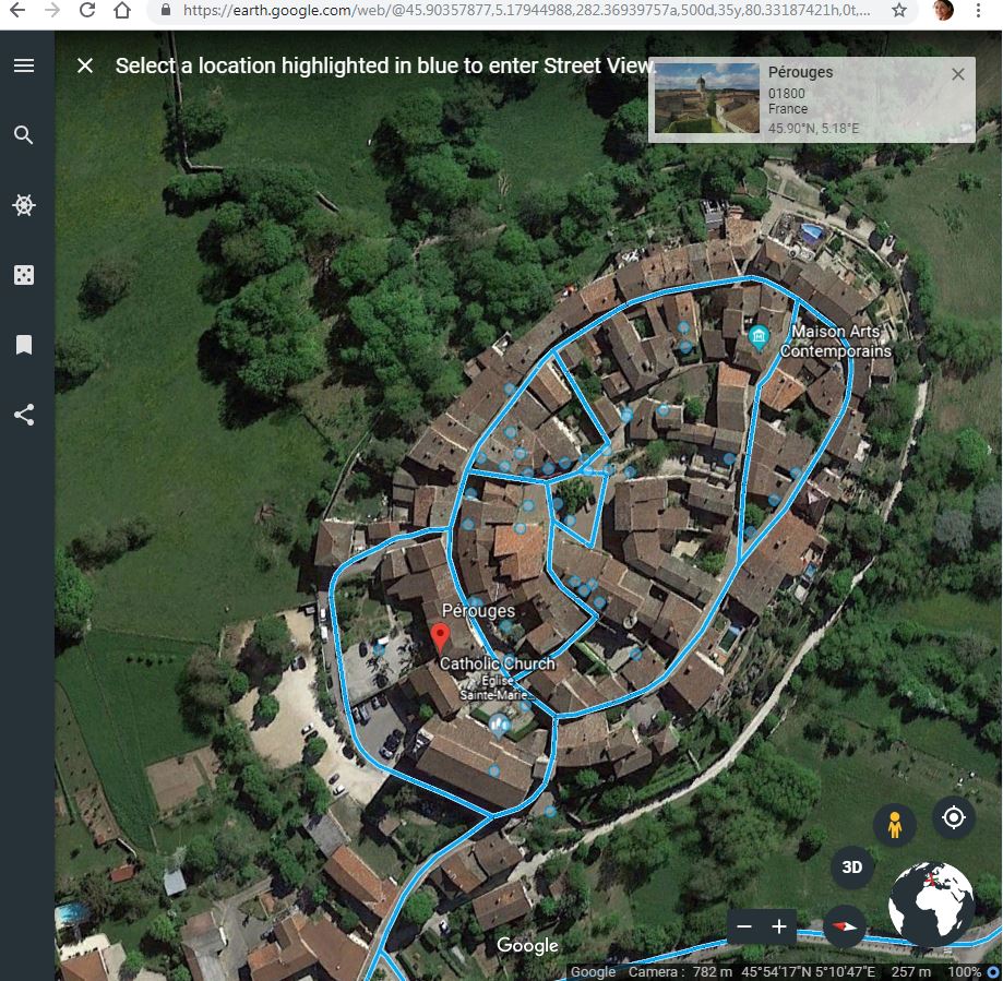 Medieval Perouges France in 360 Degrees