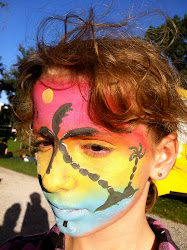 cool face painting very faces painted pretty