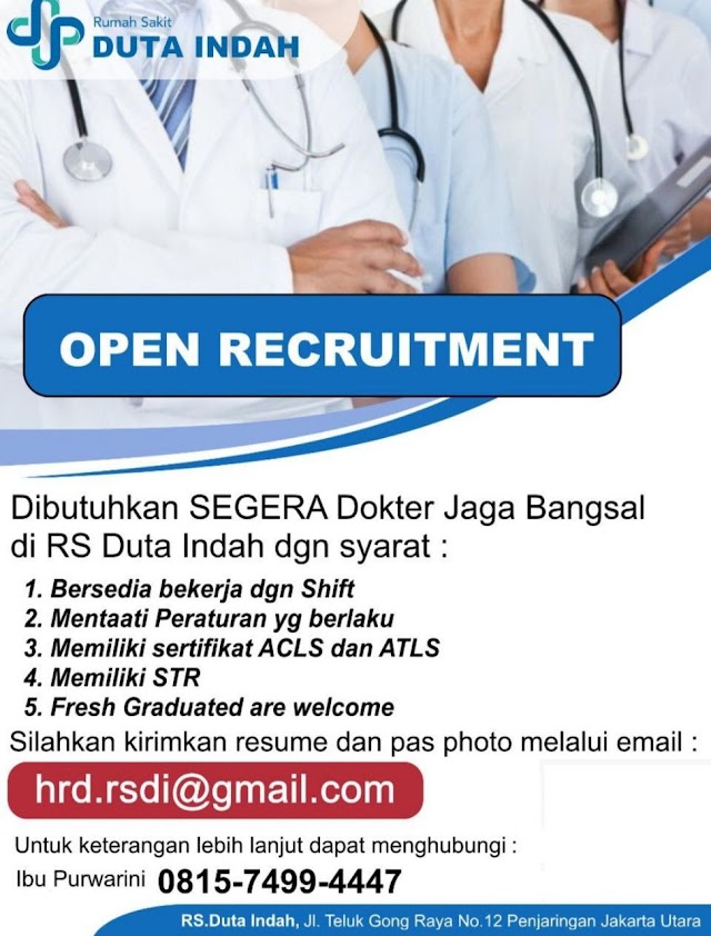 Loker Dokter RS Duta Indah Jakarta Utara