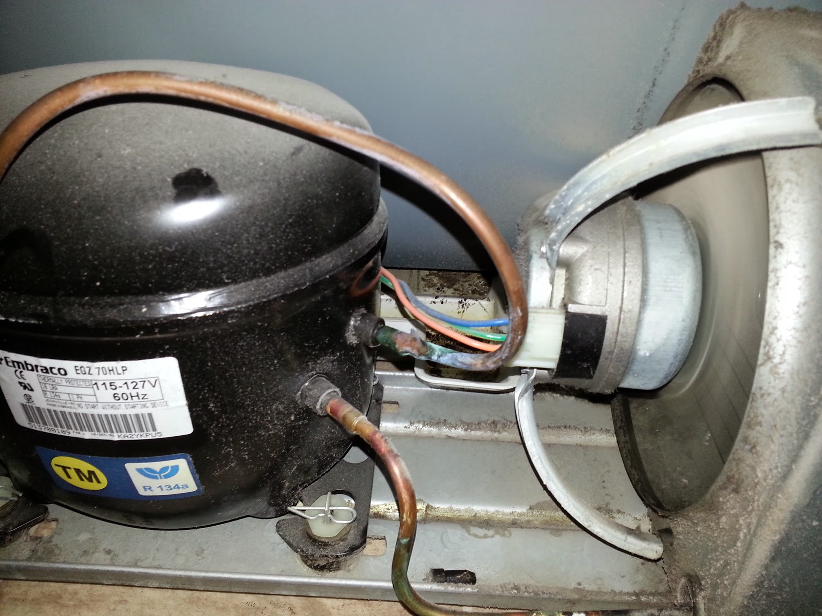 Kevin's Social Blog: Refrigerator compressor failure, basics of the