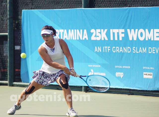 Beatrice Gumulya Pijakkan Kaki ke Babak II Turnamen Tenis Pertamina 25K ITF Women's Circuit
