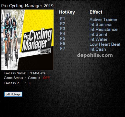 Pro Cycling Manager 2019 (PC) Para,Su +6 Trainer Hilesi İndir