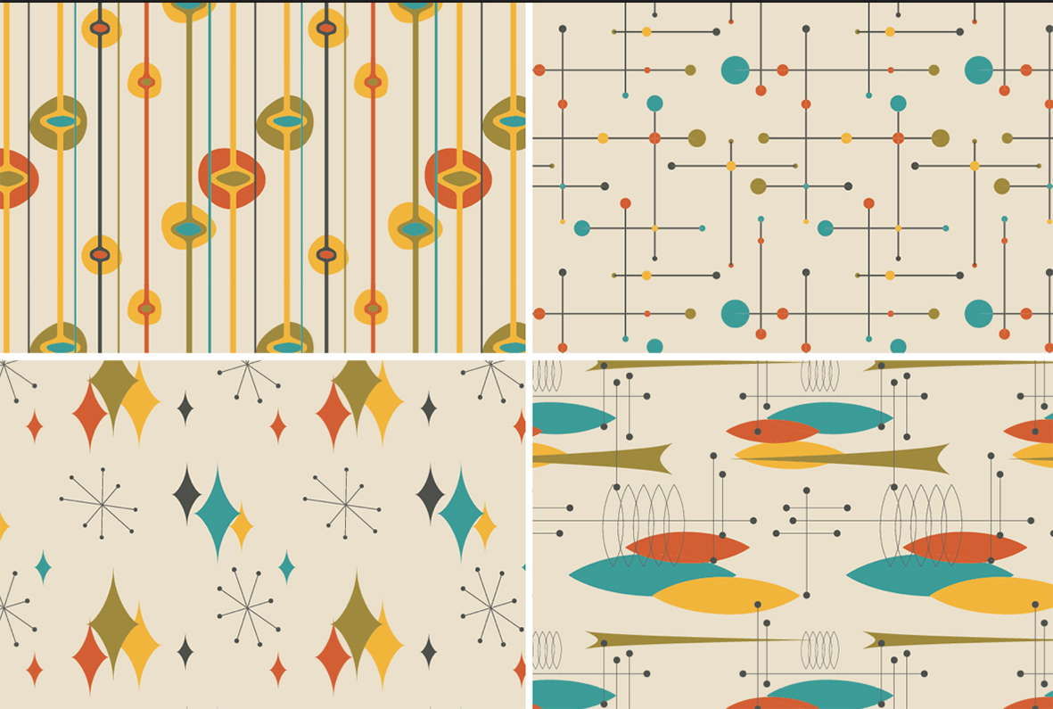 Uniko Studio Introducing... Mid Century Modern Florals & Mid Century