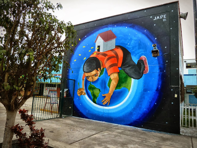 Peruvian Street Artist Jade Paints a New Mural In Barrios Altos, Lima.2