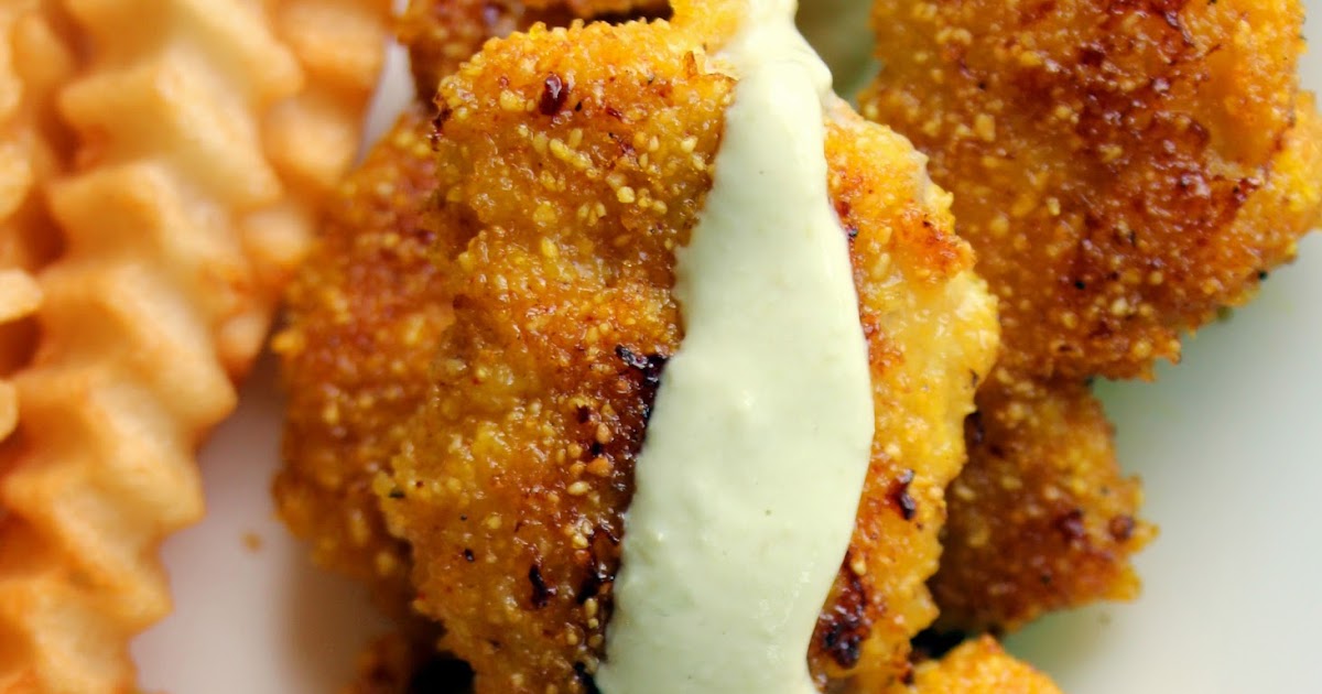 Jo and Sue Baked Chicken Nuggets With Wasabi Pea Sauce