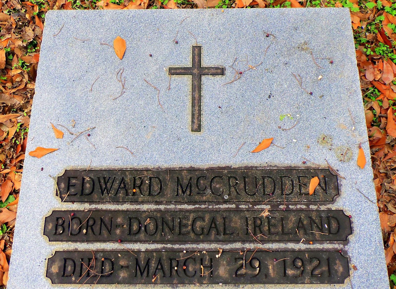 Rose Hill Cemetery; Macon, Georgia: Death and Funeral of Edward McCrudden
