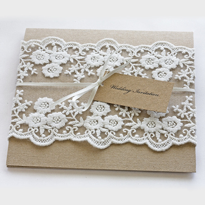 rustic lace wedding invitations ~ some art and craft ideas