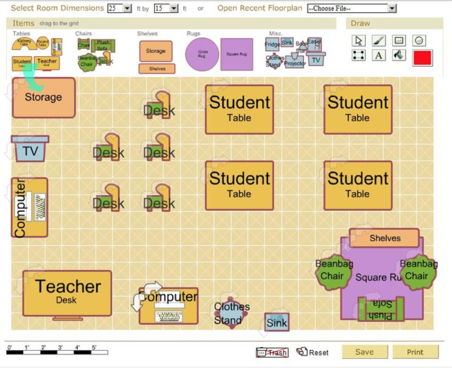 Create A Classroom Floor Plan With Classroom Architect The