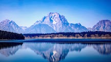 Mountain Lake Reflection Scenery Landscape Nature 8K Wallpaper #