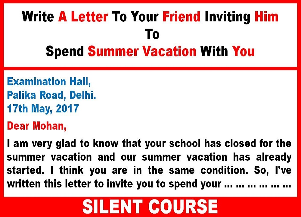 write a letter to friend about your school