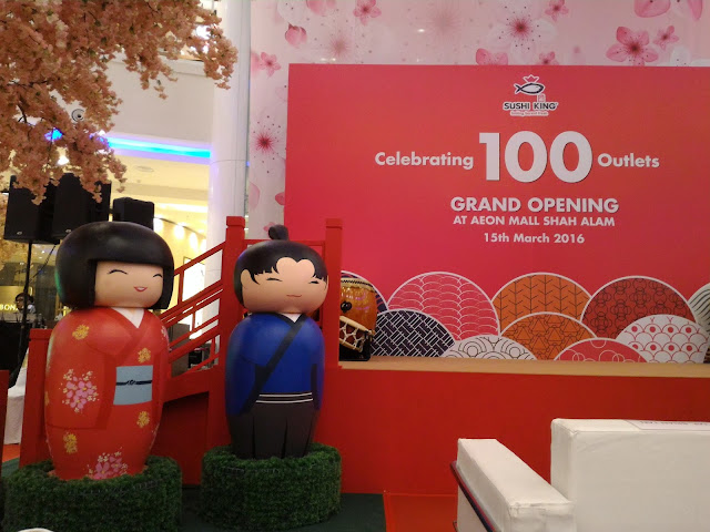 Pembukaan Outlet ke 100 Sushi King di Aeon Mall Shah Alam