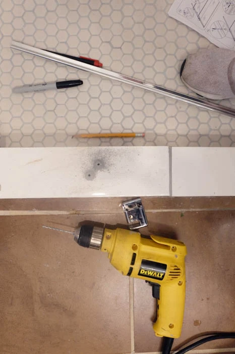 drilling holes in tile