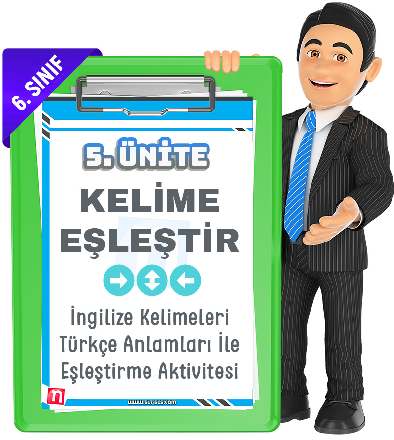 6. Sınıf 5. Ünite Kelime Eşleştirme | İngilizce Öğrenmenin En Eğlenceli