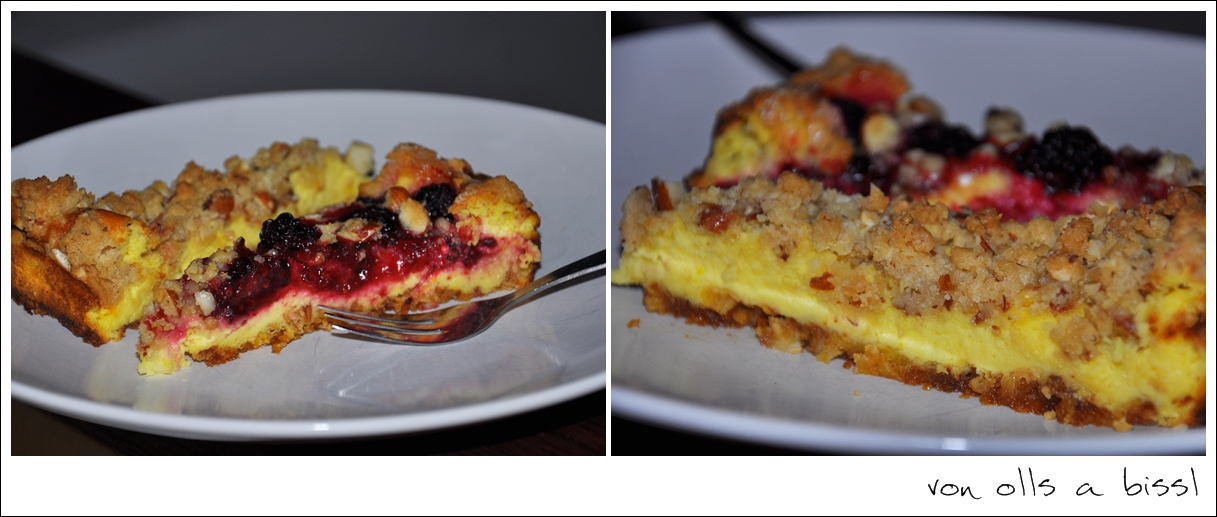 Nachgebacken - Quark - Streuselkuchen mit Brombeeren