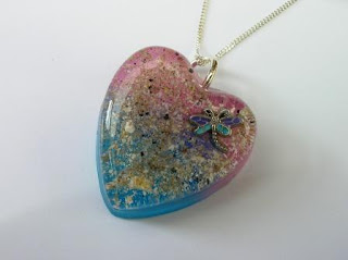Memorial pendant for ashes with a Dragonfly