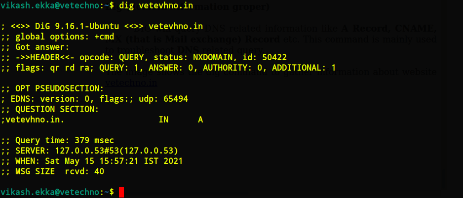Dig (domain information groper)