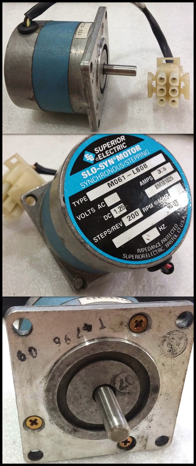 2nd MACHINE: Stepping Motor, M061-LS08, SLO-SYN, Superior Electric