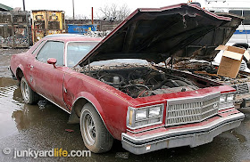 Complete, red 1977 Buick Regal sold to scrap dealer in Birmingham, Alabama. 