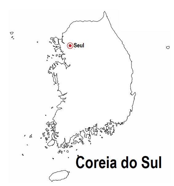 Blog de Geografia Mapa da Coreia do Sul para Imprimir e Colorir Blog de Geografia Mapa da Coreia do Sul para Imprimir e Colorir
