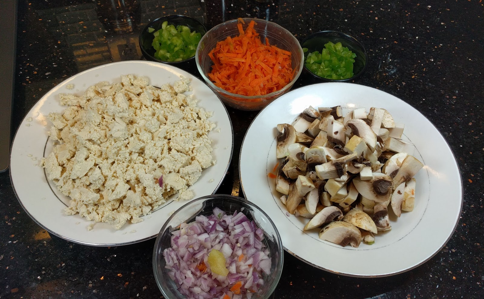 Tofu Mushroom Scramble