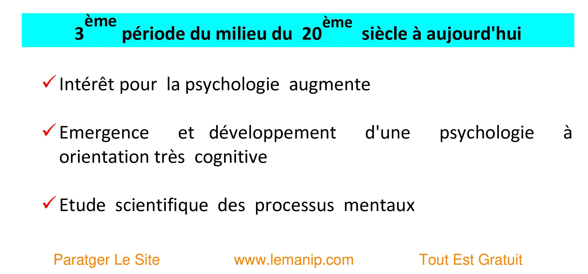 3ème période du milieu du 20ème siècle à aujourd'hui