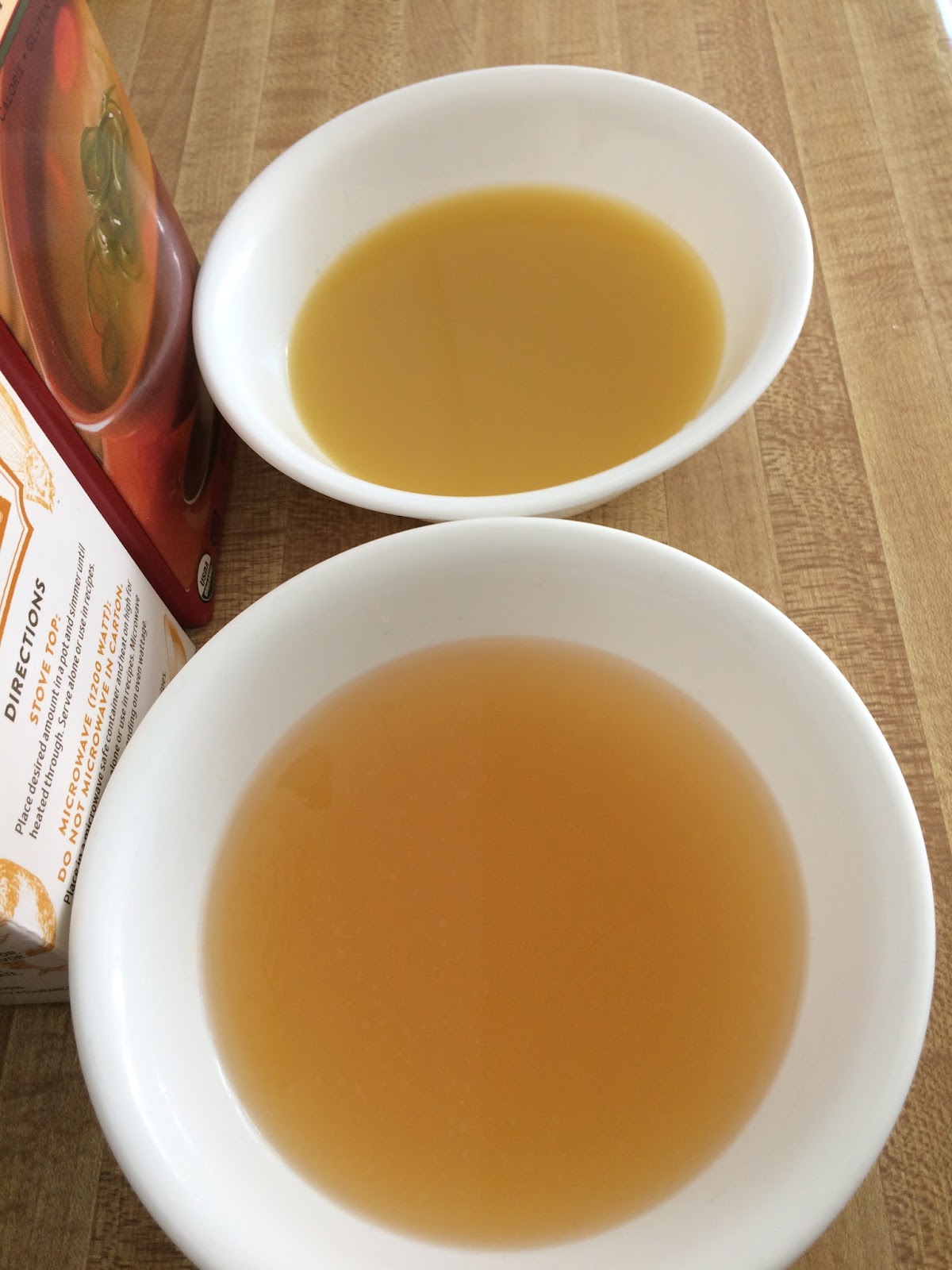 Nana's Blue and White Dishes Chicken Stock vs. Chicken Broth