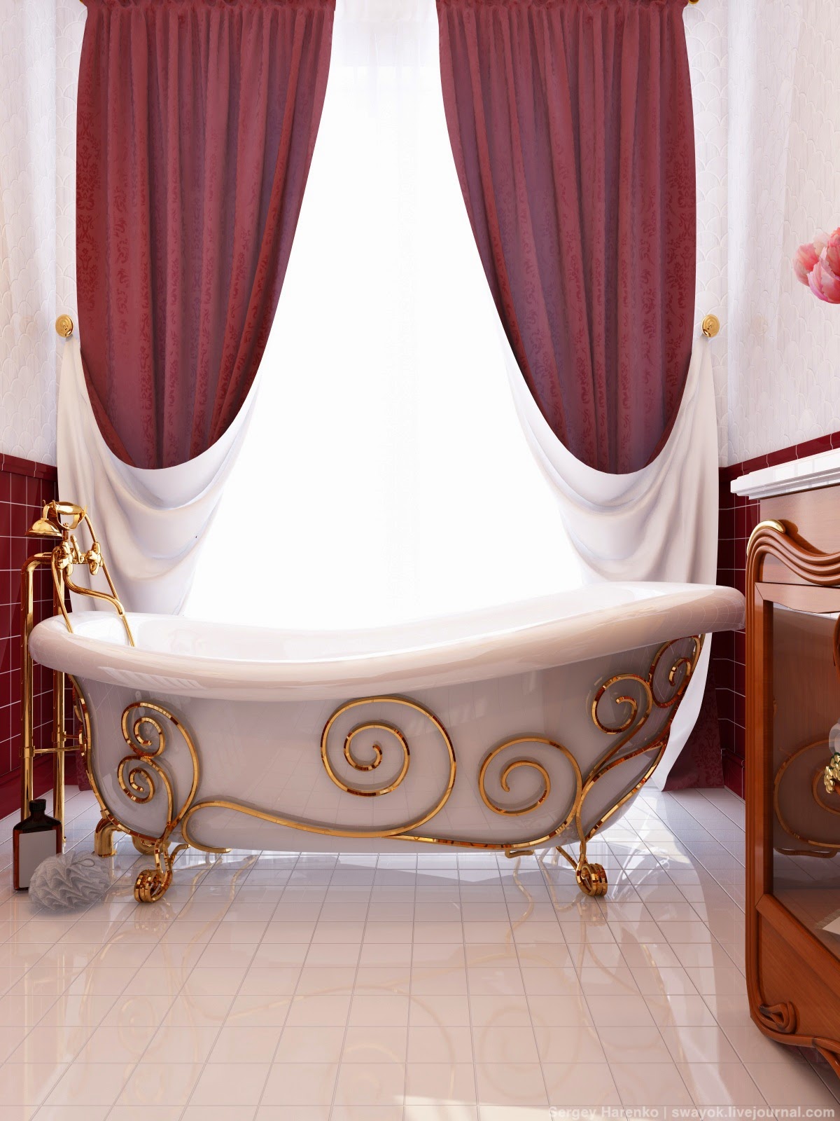 Interior Design Art Nouveau. Bathroom Part 2
