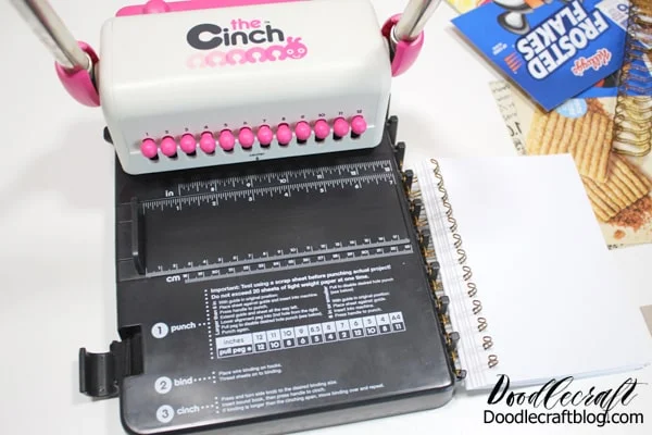 The cinch binding tool for easy to make notebooks.
