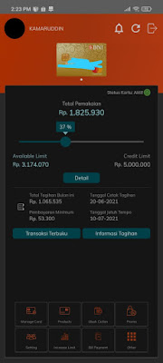 limit kartu kredi BNI