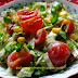 Chinese cabbage salad with cherry tomatoes and corn