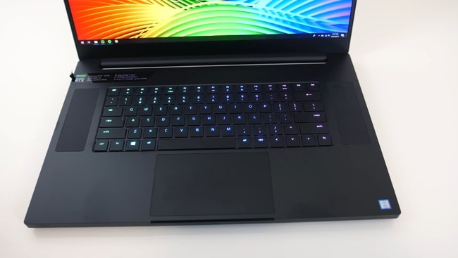 The keyboard of Razer Blade Pro 17 gaming laptop is well-placed in the center of the base. And, there is some more space than average on the sides of the keyboard.