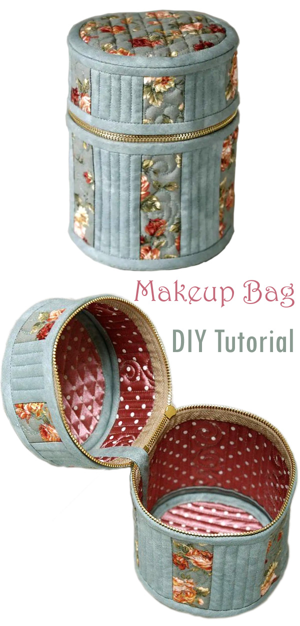 Round Cosmetic Bag DIY Tutorial Ideas!